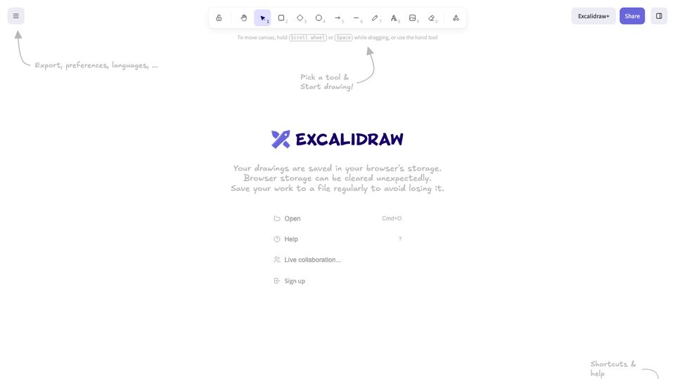 Excalidraw screenshot