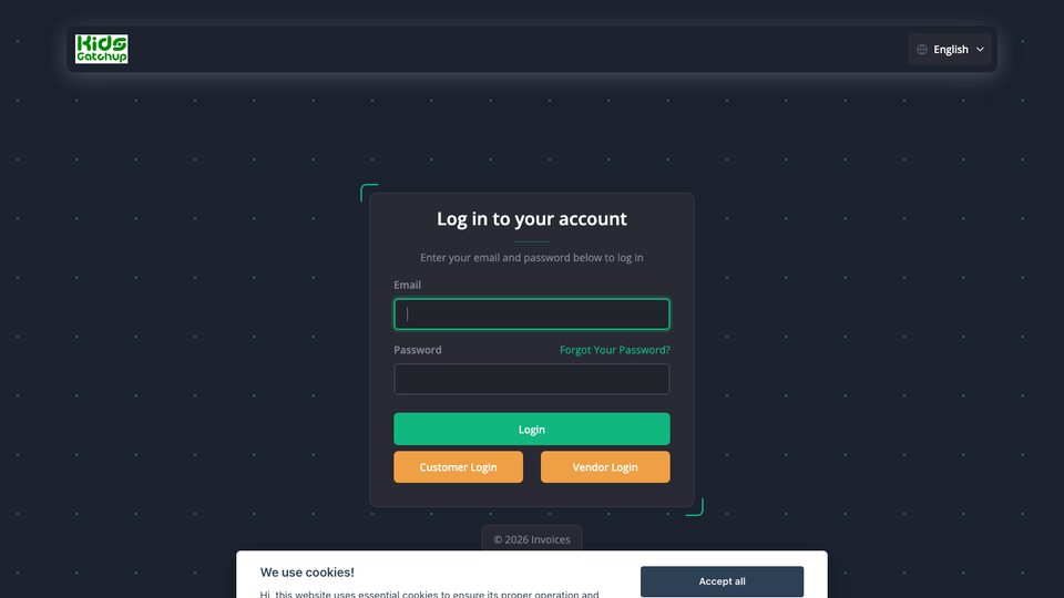 KidsCatchUp invoices screenshot